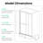 Double Bypass Sliding Shower Door, 56"-60"W*72"H, Tempered Glass, Matte Black, Stylish Bathroom Addition 72" H 56"-60"W, 1/4" Accessory-122074019