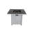 30" Metal Fire Pit With Powder-Coated Finish And Smoked Glass Top-2043577929