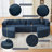Blue - Combined 114.9" Modular Sectional, Curved Design, 24.4" Deep Seating, Pocket Springs And Supportive Throw Pillows Sectional Boneless, Seat Depth, High Density Foam Cushions-1325685156