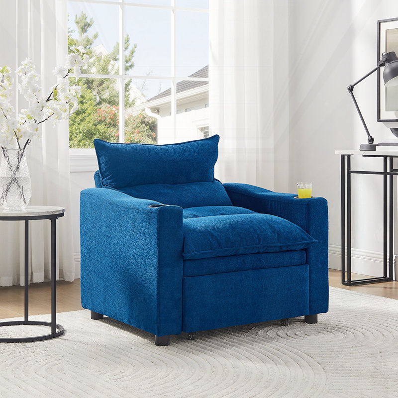 Fauteuil convertible 3 en 1, Bleu