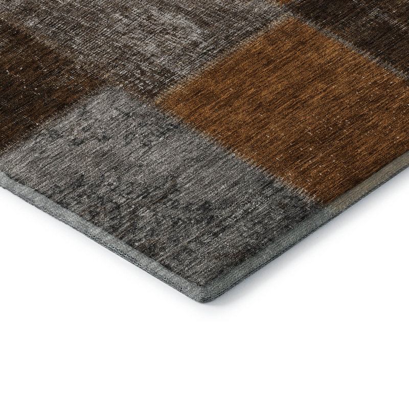 Tapis paprika de qualité supérieure lavable à la machine Prisco, Rectangle 10 pi x 14 pi
