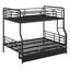 Lit superposé double au-dessus de grand lit double avec 2 tiroirs-110438563
