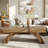 47-Inch Rectangle Coffee Table, Farmhouse Center Table with Arched Base for Living Room, Office