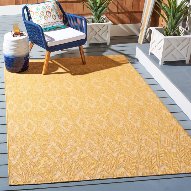 Tapis d'intérieur / extérieur à motif géométrique Lowndes Performance, Rectangle 9 pi x 12 pi
