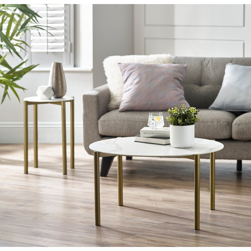 Helene Four Leg Coffee Table, White