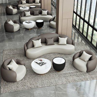Modern Simple and Light Luxury Arc-shaped Sofa