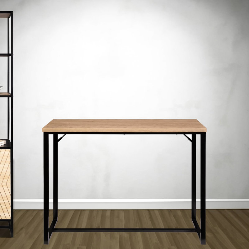 Console côtière moderne en bois naturel et métal noir, dimensions de 39 po, idéale pour la décoration d'une table d'entrée dans le couloir, Great Decor