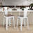 Johntell Metal Dining Chair Counter Height Chairs Stackable Barstools Wood with Removable Backrest-1373850678-1373850679
