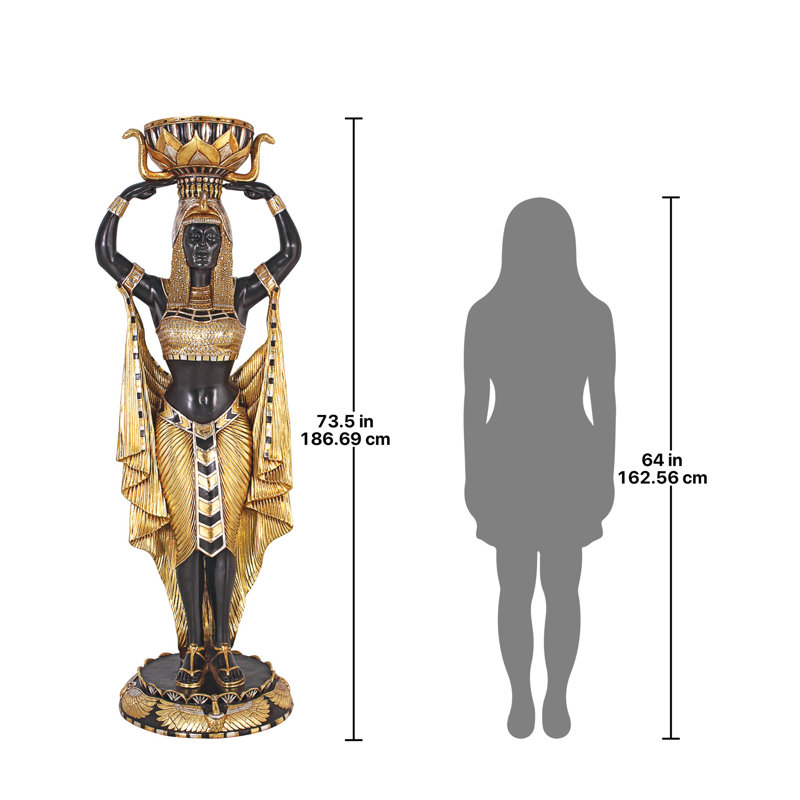 Cleopatra's Nubian Maiden Grand-Scale Statue