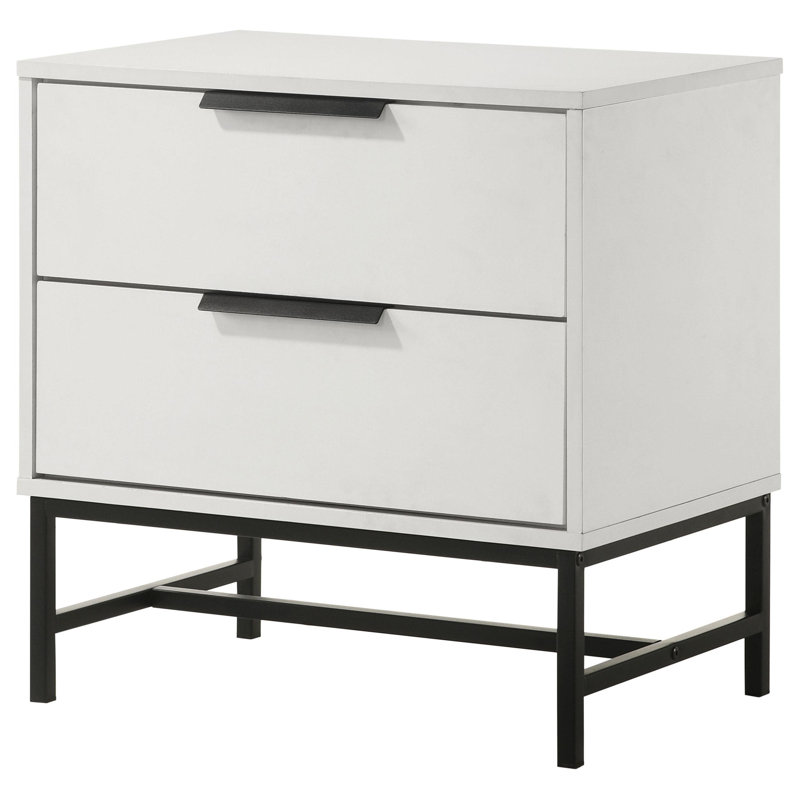 Sonora 2-Drawer Nightstand Bedside Table White