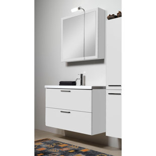 Ensemble de meuble-lavabo simple 39 "avec miroir Luna