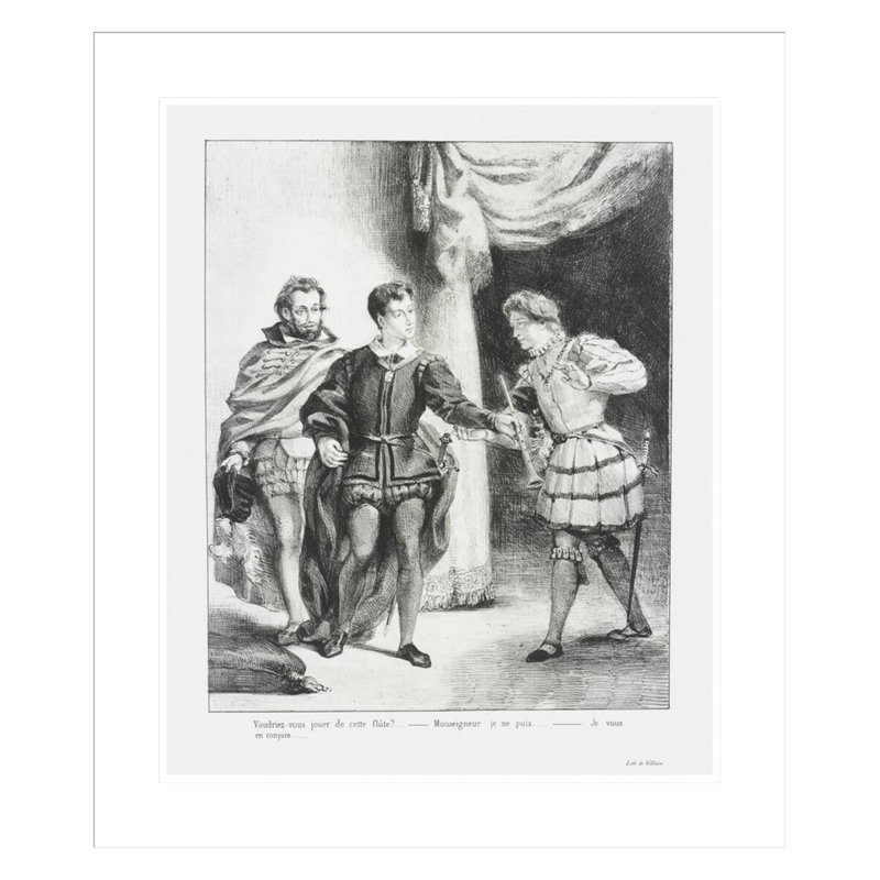 Hamlet et Guildenstern (Act III. Sc. II) (Hamlet et Guildenstern) de Shakespeare's Hamlet par Eugène Delacroix