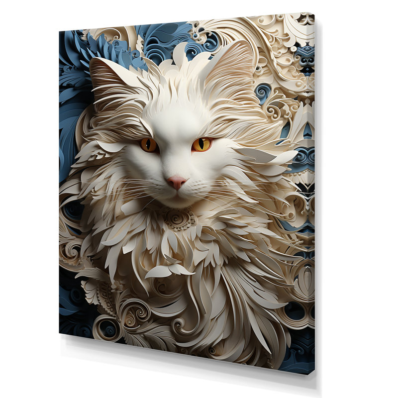 " Persian Cat Purity Collage ", 40" H x 30" W x 1.5" D, Wrapped Canvas