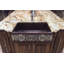 33" Hammered Copper Apron Front Single Basin Kitchen Sink w/ Scroll Design and Nickel Background