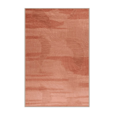 Machine Washable Abstract Brown Area Rug