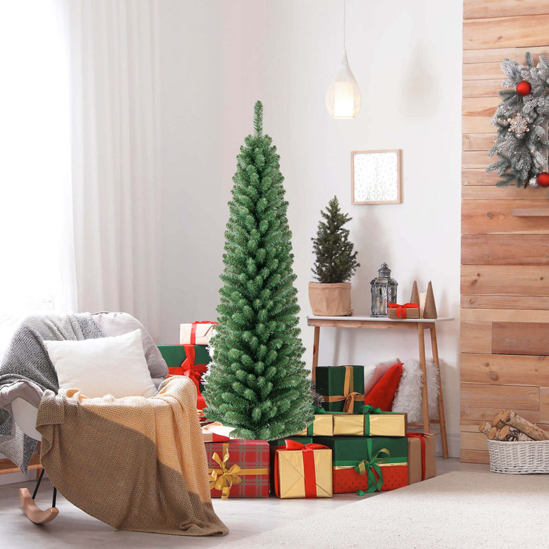 Arbre de Noël 5 pi avec 295 branches de fil mémoire et 110 lumières DEL pour la maison