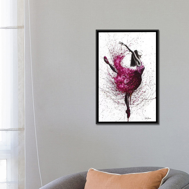 «Ballet Wines», impression sur toile, H 26 po x l 18 po x P 1,5 po, Toile avec cadre noir, Pas de tapis