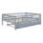 Full Size Wood Daybed With Trundle And Gray Fence Guardrails - Enhance Your Bedroom Style Function Solid Create A Peaceful Stylish Ambiance-615740450-615740449