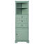 Grande armoire d'angle avec 3 tiroirs et tablettes réglables, panneau de fibres à densité moyenne avec finition peinte pour la salle de bain, la cuisine ou le salon-2000956036
