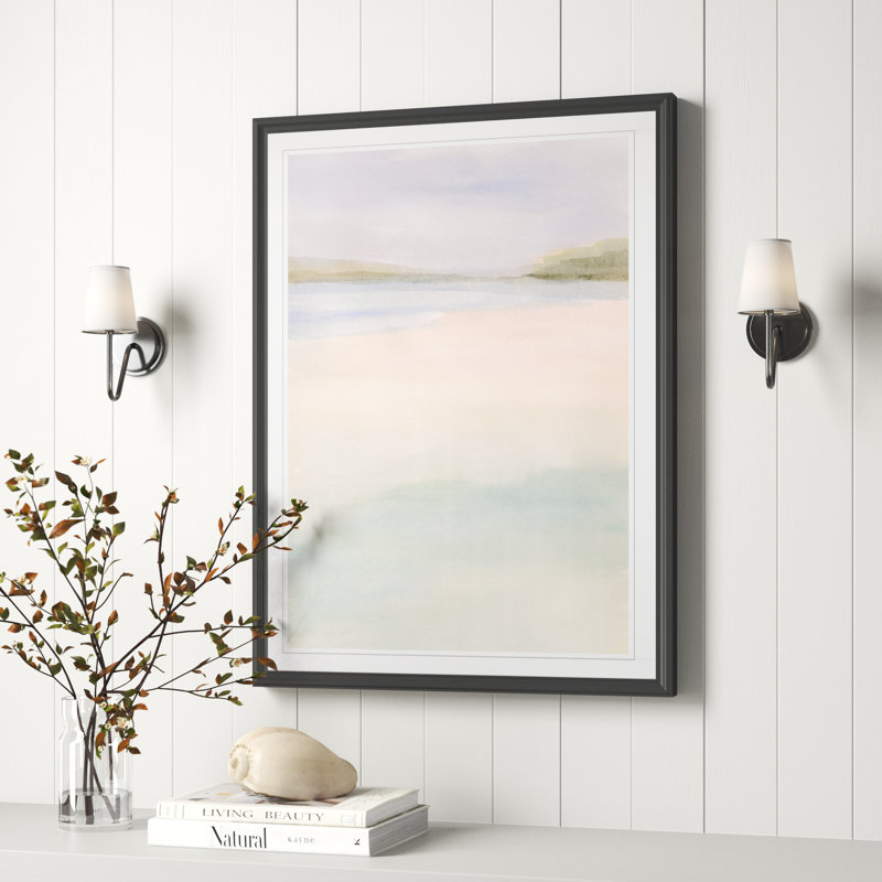 «Island Calm I», reproduction d'art sur toile, H 26,5 po x l 36,5 po x P 1,5 po, Cadre noir