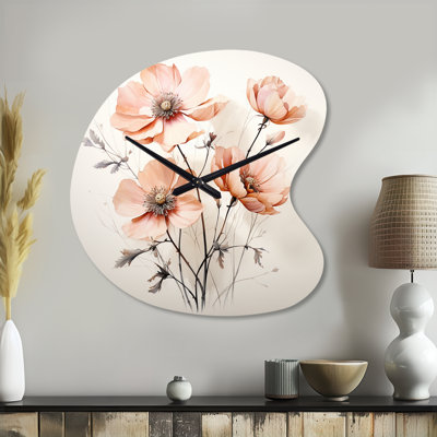 Horloge murale pêche, pêche et minimalisme beige