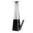 Outdoor 48,000 BTU Pyramid Propane Gas Patio Heater with Wheels, Powder-Coated Iron Frame, Black