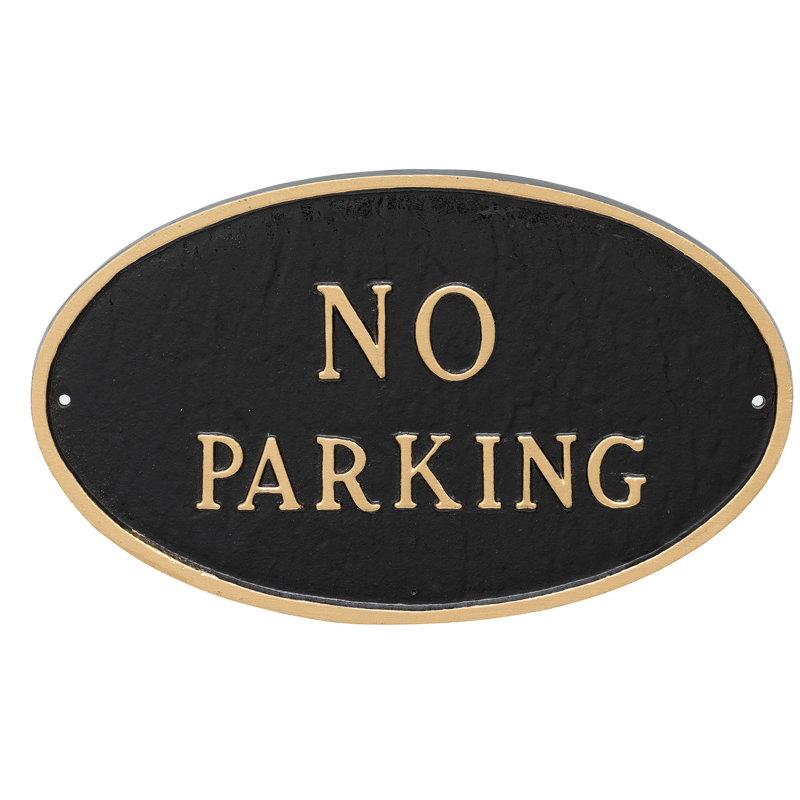 Plaque de jardin pour le jardin no, Noir / or, H 10 po x l 18 po x P 0,25 po