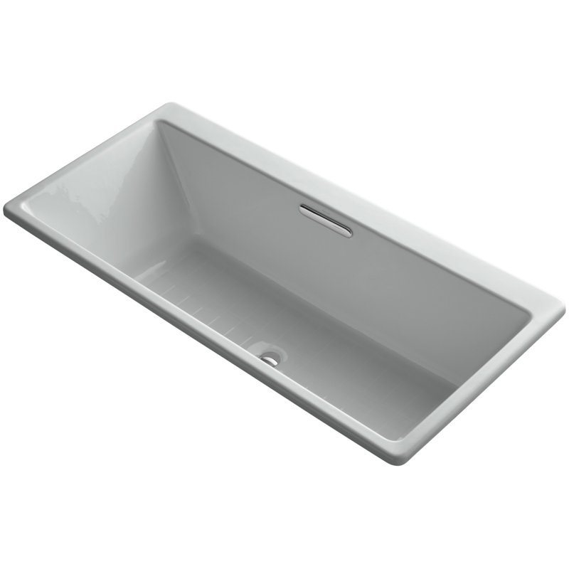 Reve 67" x 36" Soaking Bathtub, Ice Grey