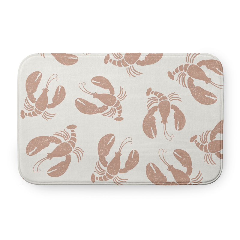 Tapis de bain Nautical Nights, L 17 po x L 24 po, Rose