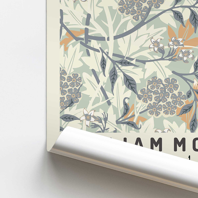 «Beige Jasmine» par William Morris, reproduction, Sans cadre, papier, H 16 po x l 12 po