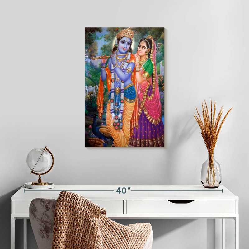 Adella Krishna And Radha, 24" H x 16" W