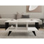 Table basse moderne blanche de 35,4 po x 15,7 po x 23,6 po | 100% panneau de particules enduit de mélamine, épaisseur: 0,7 pouce | Conception élégante pour le salon et le salon, solution de mobilier élégante et durable-192257620