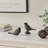 Johnnye Set of 2 Birds Iron Paperweight & Sculpture Set