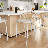 Daishun Wicker Bar Stool with Fabric Seat and Powder Coated Steel Frame-1292152566