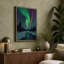 Aurora Over Winter Valley Scandinavian - Wrapped Canvas-153944160-153944170