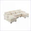 Canapé modulaire, grand Boucle en chenille moderne en U pour le salon | Beige | Boucle-1541634237