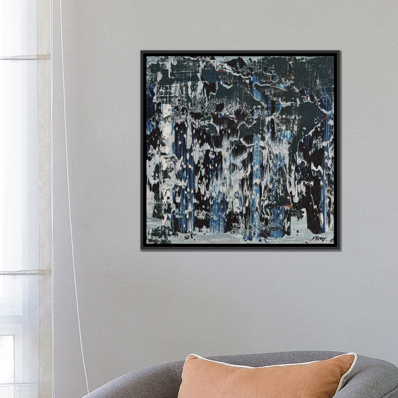 « dj jazz », reproduction sur toile, H 18 po x l 18 po x P 1,5 po, Toile avec cadre noir, Pas de tapis