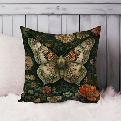 Animals William Morris Butterfly VIII Cottage Throw Pillow Cover