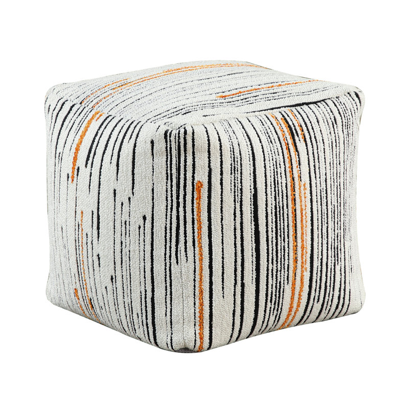 Pouf carré en tissu, surface antidérapante, supportant un poids de 300 lb, multicolore, pouf en tissu 16 po x 16 po x 16 po, multicolore, 16 po x 16 po x 16 po