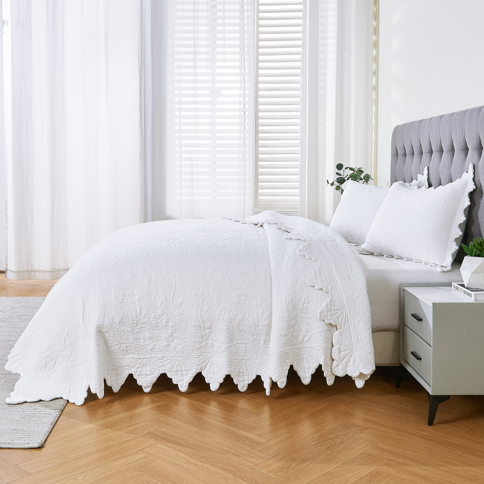 Josephine Cotton Quilt Set, Twin Quilt + 1 Standard Sham