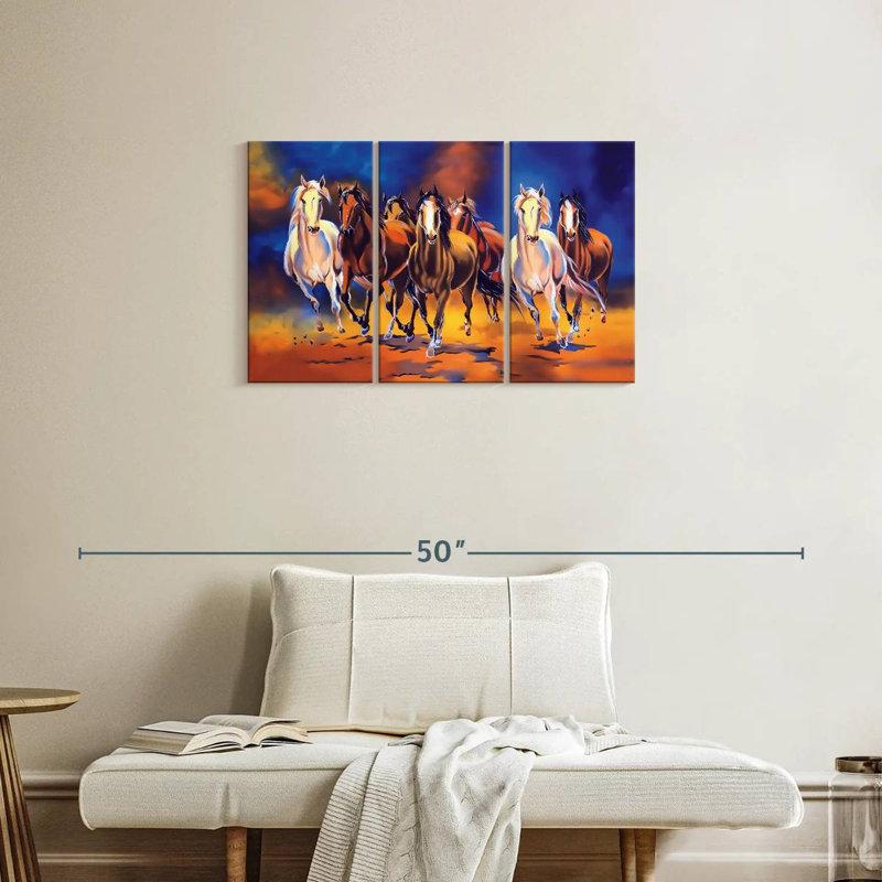 Vaastu Horses, 20" H x 33" W