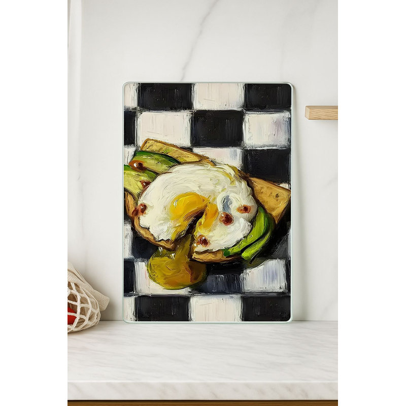 Premium Tempered Glass Cutting Board, 11.8 x 15.7 inches | 100% Antibacterial, Easy Clean Design with Non-Slip Silicone Feet | Ideal for Safe Food Preparation in Kitchen, Stylish & Functional