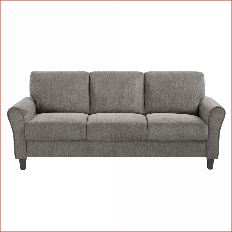 Canapé de salon en chenille brun noyer avec ressorts ensachés Sofas | Noyer brun | Bois massif, contreplaqué