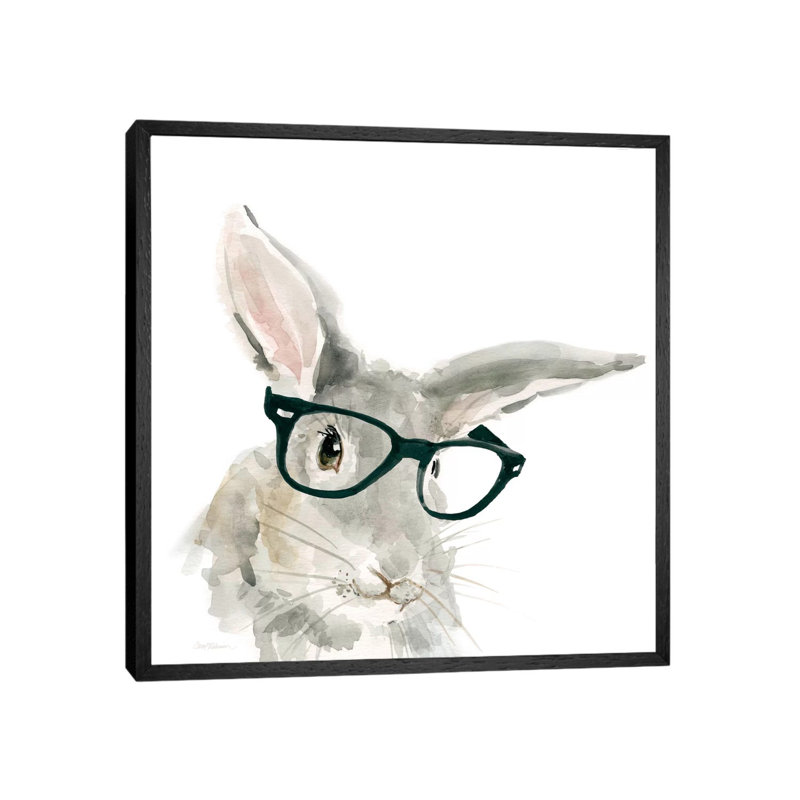 Rabbit by Carol Robinson - Painting on Canvas, 66.04 cm H x 66.04 cm W, Black Framed Canvas