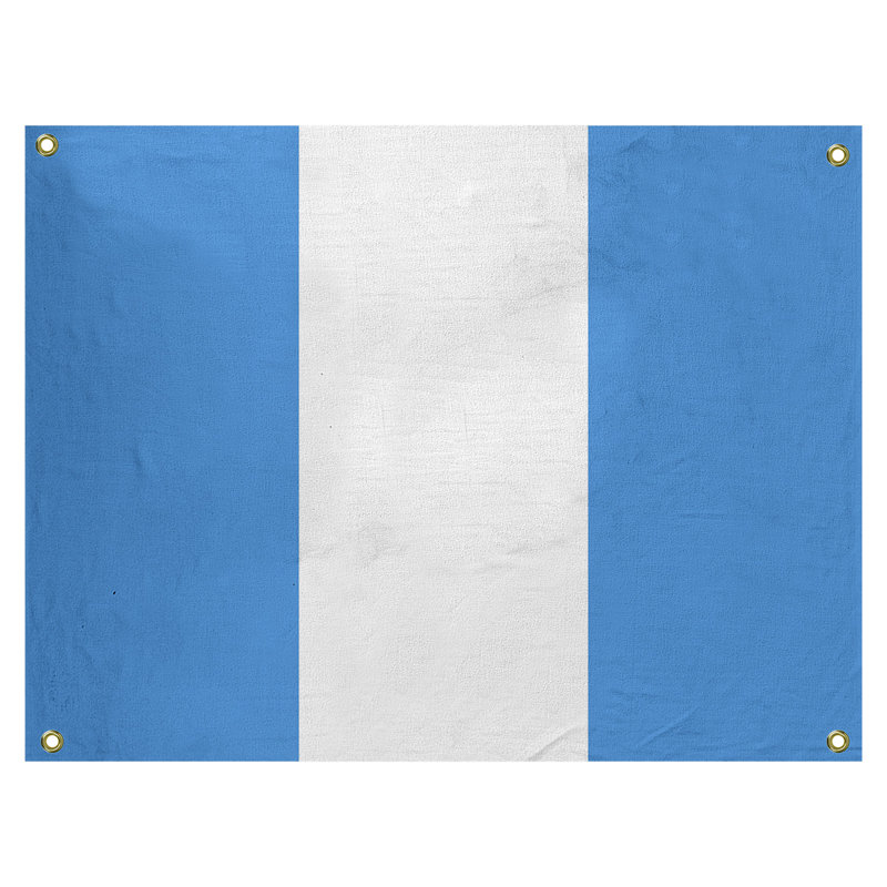 Tapisserie tennessee en polyester, H 59 po x l 80 po, Bleu / Blanc