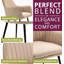 80cm Rectangular Dining Set with Upholstered Chairs-1157873944-1157873958-1157873956