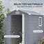 Bruyn 4 x 6ft Plastic Shed with Foundation Kit, Vents Grey