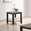 Table de bout simple en bois d'hévéa