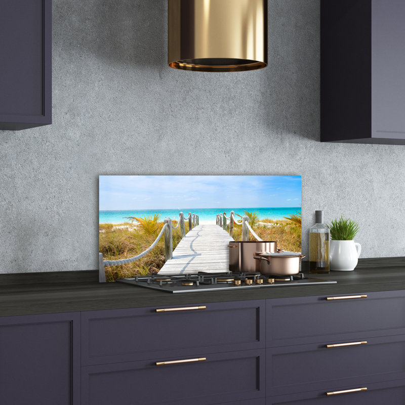 50cm W x 100cm L Glass Peel and Stick Panel