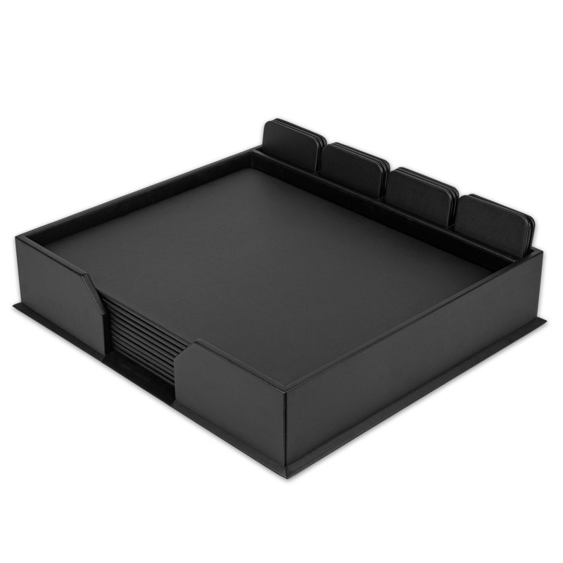 Grider Faux Leather Desk Organizer Set